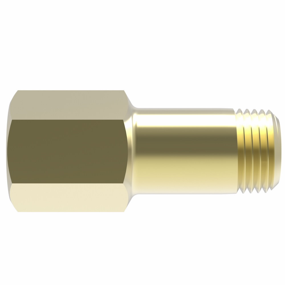 Brass Adapter, 0.25 Inch Female 42 deg Inverted Flare To 1/8-27 Male NPT,  Straight
