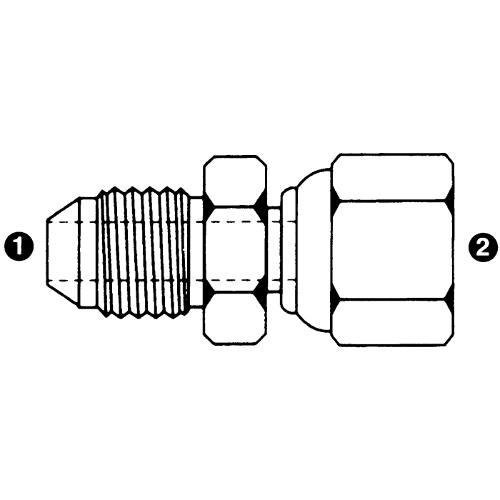 ADAPTALL AMERICA Steel Male JIC To Female Metric Adapter 9022-08-L15-22 ...