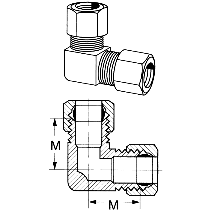 Brass Compression Union Elbows 2694 Hydraulic Supply Co.