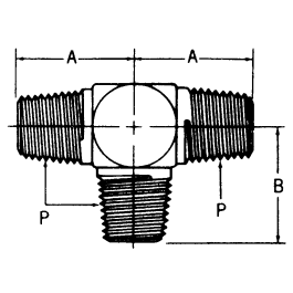 Steel Male NPT Tees 187 Hydraulic Supply Co.