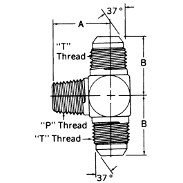 Steel Male NPT To JIC Run Tees 121 Hydraulic Supply Co.