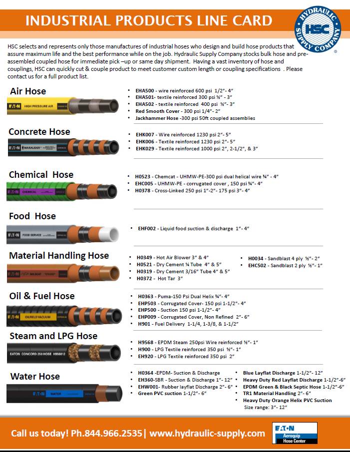 Line Cards Hydraulic Supply Co.